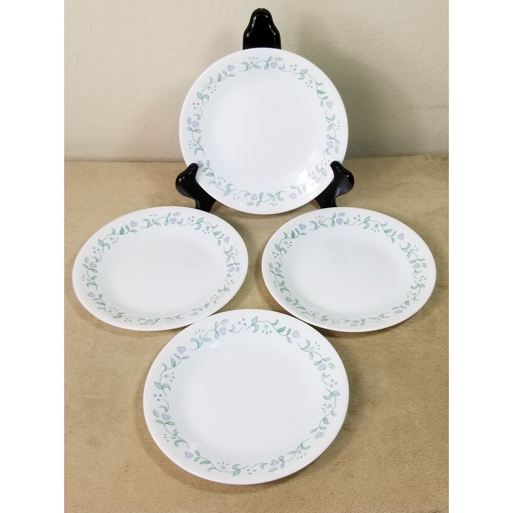 Corelle by Corning Country Cottage Bread Plate 6 3/4' Green Leaf Made in USA